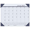 Recycled EcoTones Ocean Blue Monthly Desk Pad Calendar 18 1 2 x 13 2017