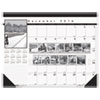 Recycled Black and White Photo Monthly Desk Pad Calendar 18 1 2 x 13 2016 2017