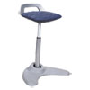 Sit to Stand Perch Stool Blue with Silver Base