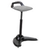 Sit to Stand Perch Stool Gray with Black Base
