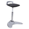 Sit to Stand Perch Stool Black with Silver Base