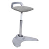 Sit to Stand Perch Stool Gray with Silver Base