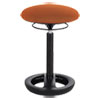 Twixt Desk Height Ergonomic Stool, Supports Up to 250 lb, 22.5" High Orange Seat, Black Base, Ships in 1-3 Business Days