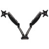 Heavy Duty Articulating Dual Monitor Arm w USB amp; Audio Port up to 32 quot; Black