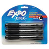 Click Dry Erase Markers Chisel Tip Black 3 Pack