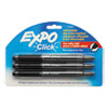 Click Dry Erase Markers Fine Tip Black 3 Pack