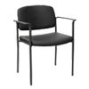 Alera Sorrento Series Stacking Guest Chair Faux Leather Black 2 Carton