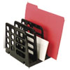 Vertical Add On Sorter Plastic 3 Compartments Black