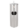 Standing Stainless Wipes Dispener Cylindrical 5gal Stainless Steel