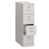 310 Series Vertical File, 4 Letter-Size File Drawers, Light Gray, 15" x 26.5" x 52"