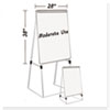 Silver Easy Clean Dry Erase Quad Pod Presentation Easel 45 quot; to 79 quot; Silver