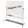 Magnetic Reversible Mobile Easel 70 4 5w x 47 1 5h 80 quot;h White Silver