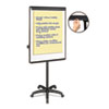 Silver Easy Clean Dry Erase Mobile Presentation Easel 44 quot; to 75 1 4 quot; High