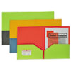 Two Tone Two Pocket Super Heavyweight Poly Portfolio Letter Assorted 6 Pack