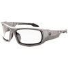 Skullerz Odin Safety Glasses Gray Frame Clear Lens Anti Fog Nylon Polycarb