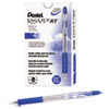 R.S.V.P. RT Retractable Ballpoint Pen 1mm Clear Barrel Blue Ink Dozen