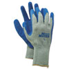 Rubber Palm Gloves Gray Blue Large 1 Dozen