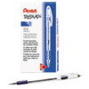 R.S.V.P. Stick Ballpoint Pen .7mm Trans Barrel Blue Ink Dozen