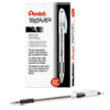 R.S.V.P. Stick Ballpoint Pen 1mm Trans Black Barrel Black Ink Dozen