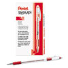 R.S.V.P. Stick Ballpoint Pen .7mm Trans Barrel Red Ink Dozen