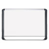 Lacquered steel magnetic dry erase board 24 x 36 Silver Black