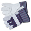 Split Leather Palm Gloves Medium Gray Pair