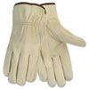 Economy Leather Driver Gloves Large Beige Pair