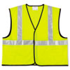 Class 2 Safety Vest, Fluorescent Lime w/Silver Stripe, Polyester