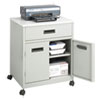 Steel Machine Stand with Pullout Drawer, Engineered Wood, 3 Shelves, 1 Drawer, 25" x 20" x 29.75", Gray