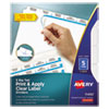 Print amp; Apply Clear Label Dividers w White Tabs 5 Tab Letter 5 Sets