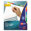 Index Maker Print amp; Apply Clear Label Dividers w Color Tabs 12 Tab Letter