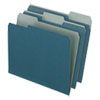 Earthwise by Pendaflex 100% Recycled Colored File Folders, 1/3-Cut Tabs: Assorted, Letter Size, 0.5" Expansion, Blue, 100/Box