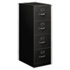 Economy Vertical File, 4 Legal-Size File Drawers, Black, 18" x 25" x 52"
