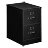 Two-Drawer Economy Vertical File, 2 Legal-Size File Drawers, Black, 18" x 25" x 28.38"