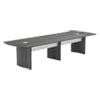 Medina Conference Table Top, Half-Section, Boat, 72w x 48d, Gray Steel