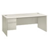 38000 Series Left Pedestal Desk, 72" x 36" x 30", Light Gray/Silver