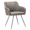 Alera Captain Series Guest Chair, 23.8" x 24.6" x 30.1", Gray Tweed Seat, Gray Tweed Back, Chrome Base