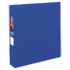 Heavy-Duty Non-View Binder with DuraHinge and One Touch EZD Rings, 3 Rings, 1.5" Capacity, 11 x 8.5, Blue