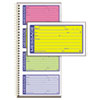 Wirebound Telephone Message Book, Two-Part Carbonless, 2.75 x 4.75, 4/Page, 200 Forms