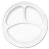Famous Service Plastic Dinnerware Plate 3 Comp 10 1 4 quot; dia White 500 Carton