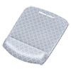PlushTouch Mouse Pad with Wrist Rest, 7.25 x 9.37, Lattice Design