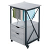 Mood Storage Pedestals with Open-Format Hanging File Rack, Left or Right, 2 Drawers: Box/File, Gray, 17.75" x 17.75" x 30"