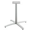 Between Seated-Height X-Base for 30" to 36" Table Tops, 26.18w x 29.57h, Silver