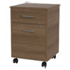 Urban Mobile File Pedestal, Left or Right, 2-Drawers: Box/File, Legal/A4, Natural Walnut, 16" x 15.25" x 23.75"