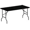 Wood Folding Table, 59.88w x 29.88d x 29.13h, Black