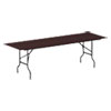 Wood Folding Table, 95.88w x 29.88d x 29.13h, Mahogany
