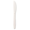 Plastic Cutlery, Heavy Mediumweight Knives, White, 1000/Carton