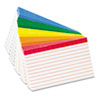 Color Coded Ruled Index Cards 3 x 5 Assorted Colors 100 Pack