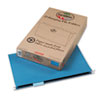EarthWise 100% recycled colored hanging file folders with 1/2" expansion and 1/5 cut tabs. Includes color-matched plastic tabs and white inserts.