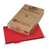 EarthWise 100% recycled colored hanging file folders with 1/2" expansion and 1/5 cut tabs. Includes color-matched plastic tabs and white inserts.